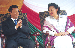 Staatspräsident Marc Ravalomanana mit Ehefrau Lalao Ravalomanana